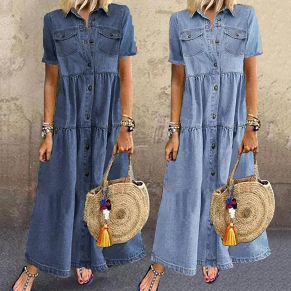 Elegant Denim Dress