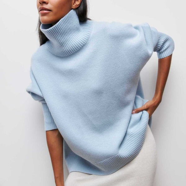 Oversized Turtleneck Knit Sweater Jumper