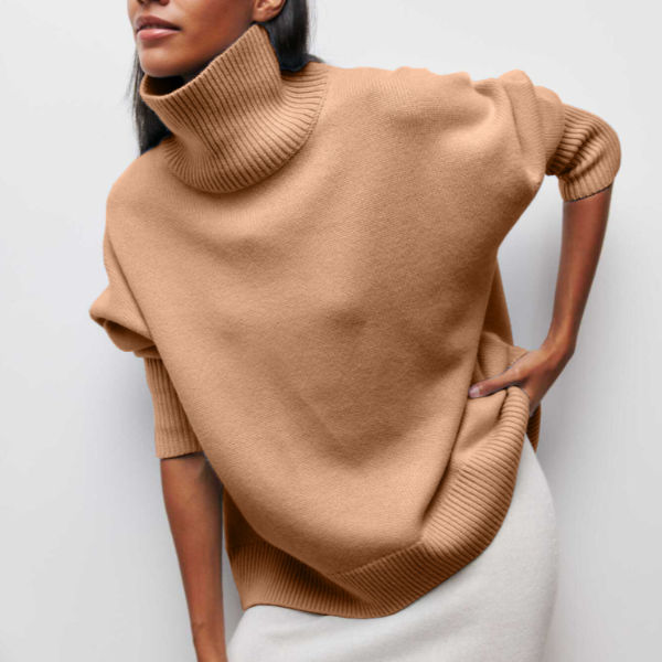 Oversized Turtleneck Knit Sweater Jumper